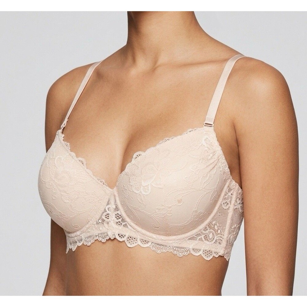 NWT Jessica Simpson Pink Lace Underwire Push-up Bra Blush Size 38C NEW $56